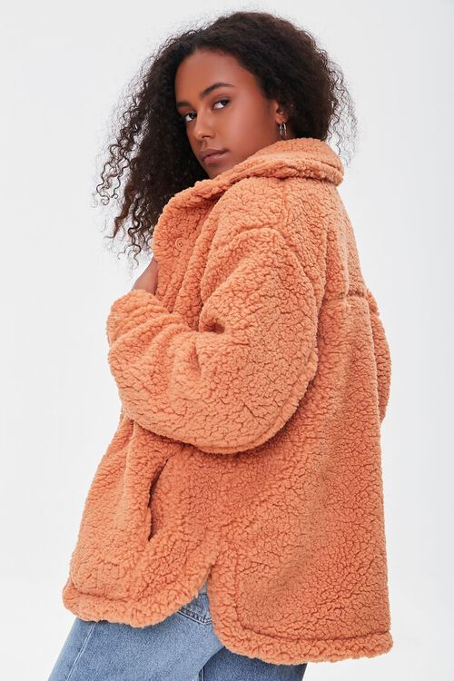 APRICOT Faux Shearling Button-Front Jacket, image 3