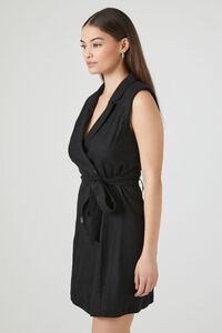 BLACK Linen-Blend Sleeveless Wrap Dress, image 2