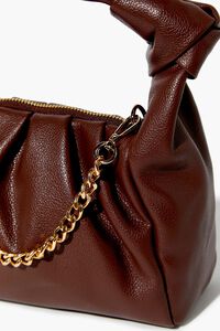 Faux Leather Chain Baguette Bag, image 4