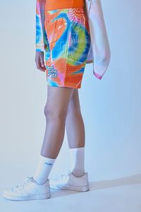 ORANGE/MULTI Embroidered FUBU Mesh Shorts, image 3