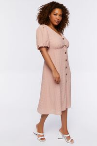 BLUSH Plus Size Seersucker Midi Dress, image 2