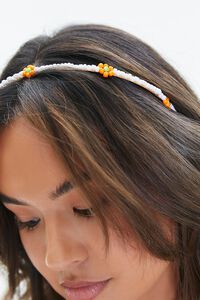 WHITE/MULTI Floral Beaded Headband, image 3