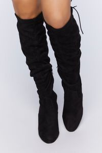 BLACK Lace-Up Over-the-Knee Boots, image 4