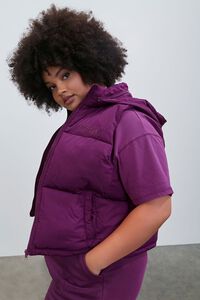 PURPLE Plus Size Pantone Puffer Vest, image 3