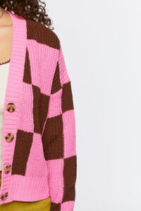 AZALEA/MERLOT Checkered Cardigan Sweater, image 5