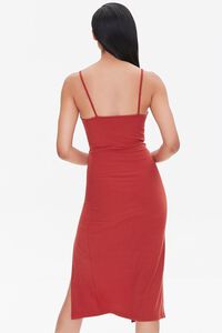 RED Ruched Cami Bodycon Dress, image 3