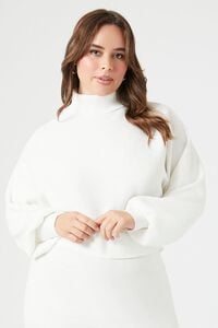 VANILLA Plus Size Ribbed Sweater & Skirt Set, image 5