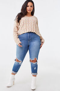 Plus Size Marled High-Low Sweater, image 4
