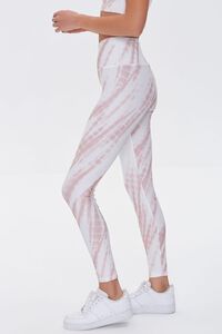 ROSE/WHITE Active Tie-Dye Leggings, image 3