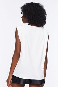 WHITE Crew Neck Muscle Tee, image 3