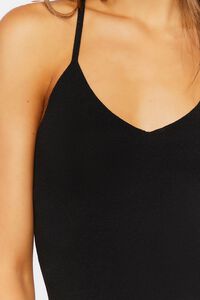 BLACK Sweater-Knit Cropped Cami, image 5