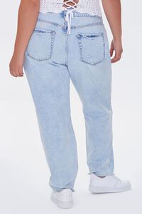 LIGHT DENIM Plus Size Distressed High-Rise Jeans, image 4