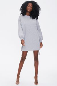 HEATHER GREY Toggle-Hem Sweatshirt Dress, image 4