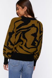 BLACK/CAMEL Abstract Striped Sweater, image 4