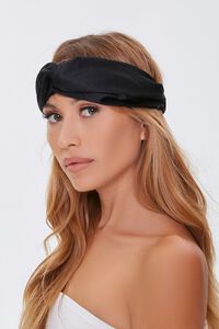 BLACK Sheeny Twisted Headwrap, image 1