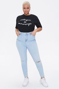 Plus Size Allergic to Mornings Graphic Tee, image 4