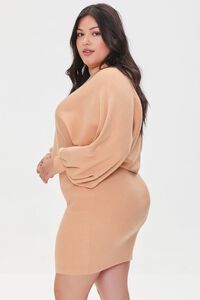 TAUPE Plus Size Sweater-Knit Top & Skirt Set, image 2