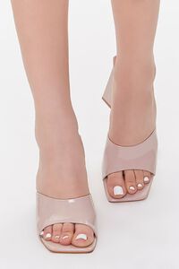 NUDE Faux Patent Leather Open-Toe Heels, image 4