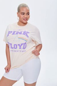 NATURAL/MULTI Plus Size Pink Floyd Graphic Tee, image 1