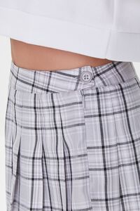 GREY/MULTI Pleated Plaid Mini Skirt, image 6
