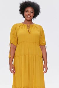 GOLD Plus Size Tiered Maxi Dress, image 4