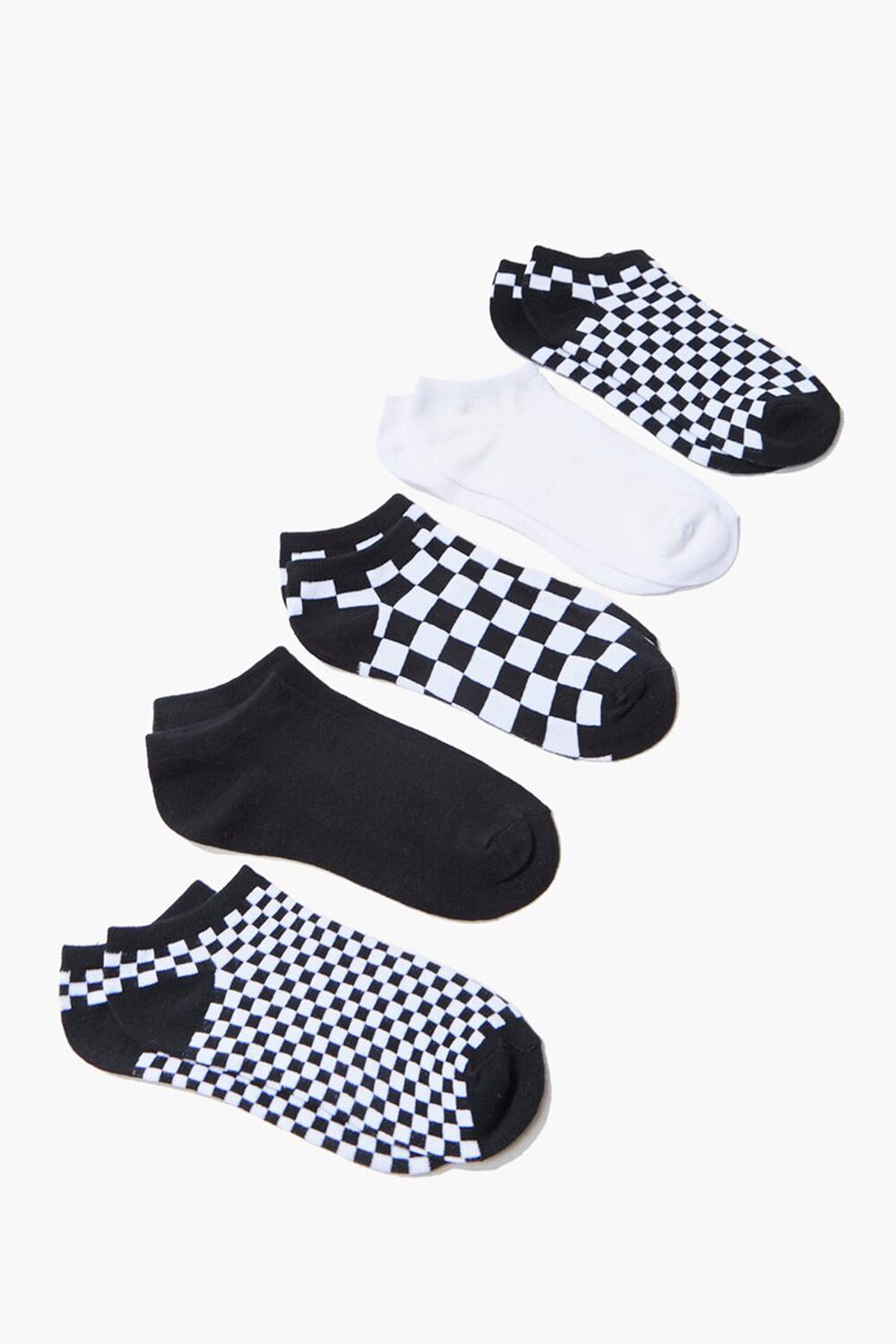 BLACK/MULTI Checkered Ankle Sock Set - 5 Pack, image 2