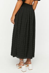BLACK Side Slit Maxi Skirt, image 4