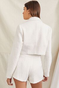 WHITE/WHITE Tweed Cropped Blazer, image 3