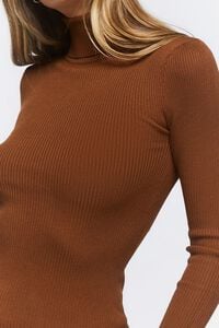 MOCHA Ribbed Turtleneck Sweater-Knit Top, image 5