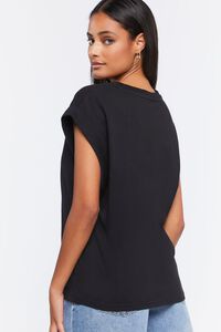 BLACK Cotton Muscle Tee, image 3