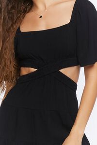 BLACK Cutout Fit & Flare Mini Dress, image 5