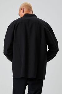 BLACK Seersucker Striped Shirt, image 3