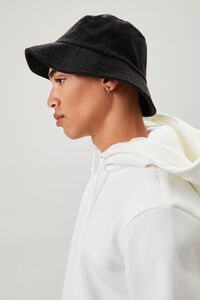 BLACK Terry Cloth Bucket Hat, image 2