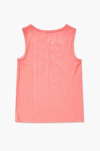 CORAL Girls Ribbed Ruched Tank Top (Kids), image 2
