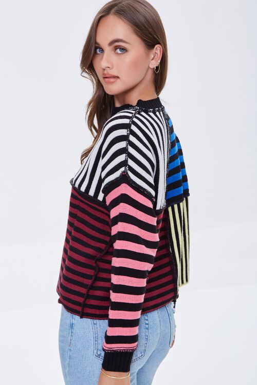 BLACK/MULTI Reworked Striped Sweater, image 2