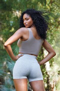 HEATHER GREY Active Seamless High-Rise Shorts, image 2