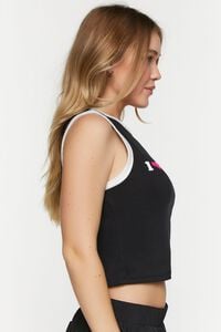 BLACK/MULTI I Heart Trouble Graphic Muscle Tee, image 2