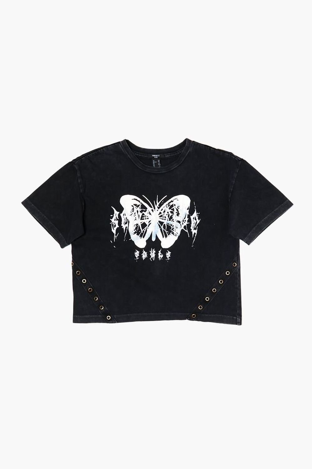 BLACK/MULTI Girls Butterfly Graphic Tee (Kids), image 1