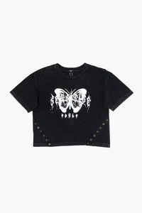 BLACK/MULTI Girls Butterfly Graphic Tee (Kids), image 1
