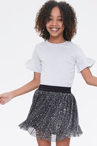 BLACK/MULTI Girls Embellished A-Line Skirt (Kids), image 1