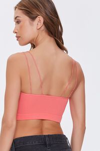 NEON CORAL Ribbed Seamless Bralette, image 3