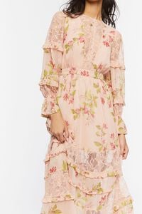 BLUSH Lace-Trim Tiered Floral Maxi Dress, image 5
