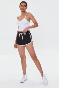BLACK/WHITE French Terry Ringer Shorts, image 5