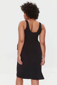 BLACK Plus Size Tulip-Hem Midi Dress, image 3