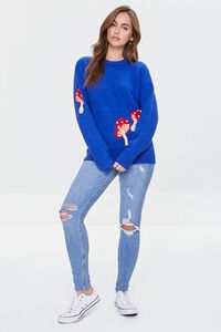 BLUE/MULTI Mushroom Ribbed-Trim Sweater, image 4