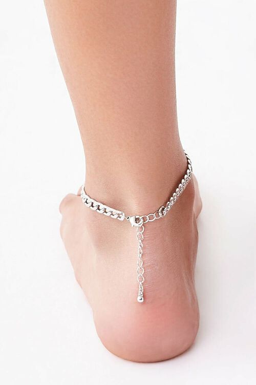 SILVER Chunky Curb Chain Anklet, image 3