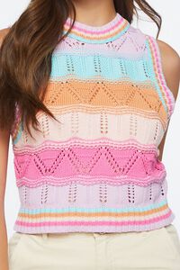 PINK/MULTI Colorblock Sweater Vest, image 5