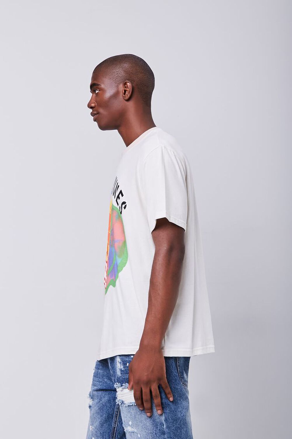 TAUPE/WHITE Sun Always Shines Spliced Graphic Tee, image 2