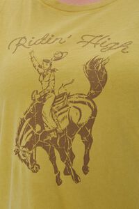 YELLOW/MULTI Plus Size Ridin High Graphic Muscle Tee, image 5
