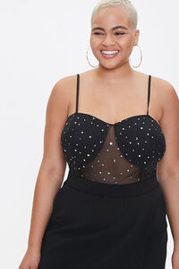 Plus Size Moon & Stars Cropped Cami, image 1